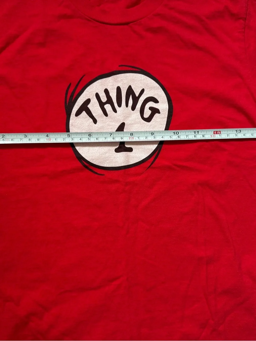Thing 1 Dr Seuss Youth Small Red T-Shirt Port & Company Costume Tee Size 7/8